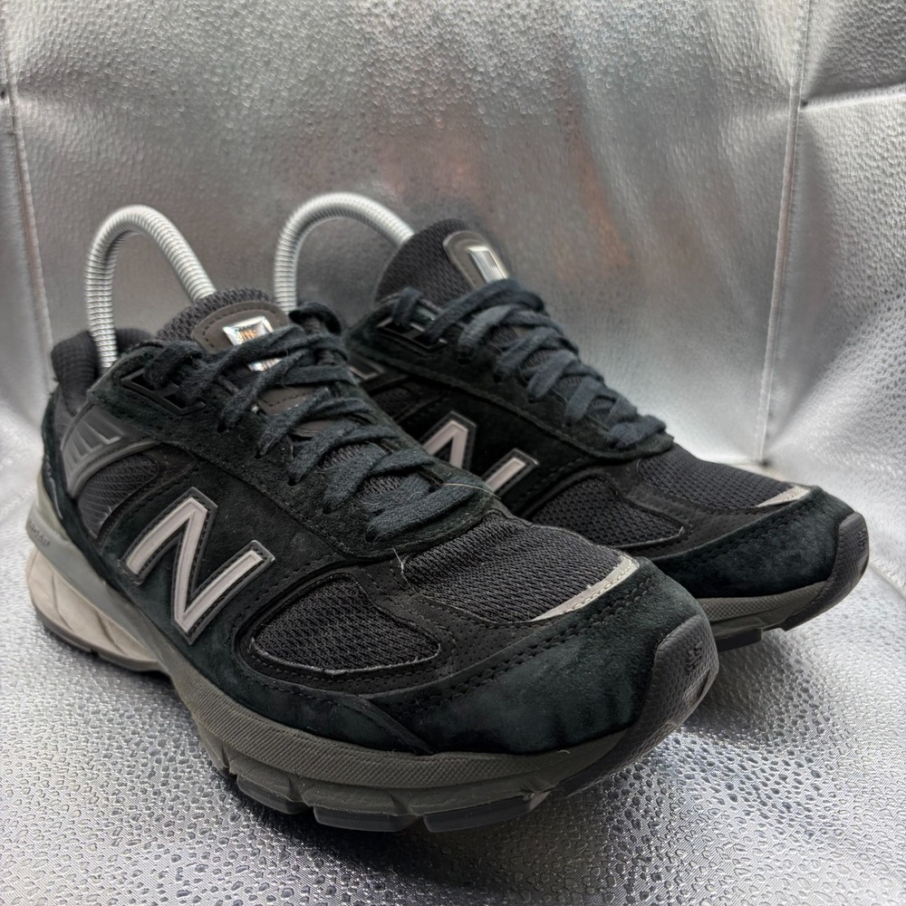 Size 7 New Balance 990v5 Black Silver Womens Running Sneaker Shoes M990BK5